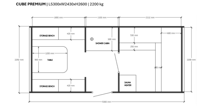 Fjordkube Premium – Luksusbadstue med dusj