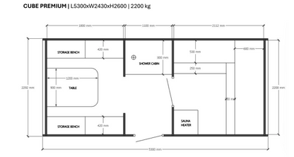 Fjordkube Premium – Luksusbadstue med dusj