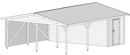 Carport Tor - med bod